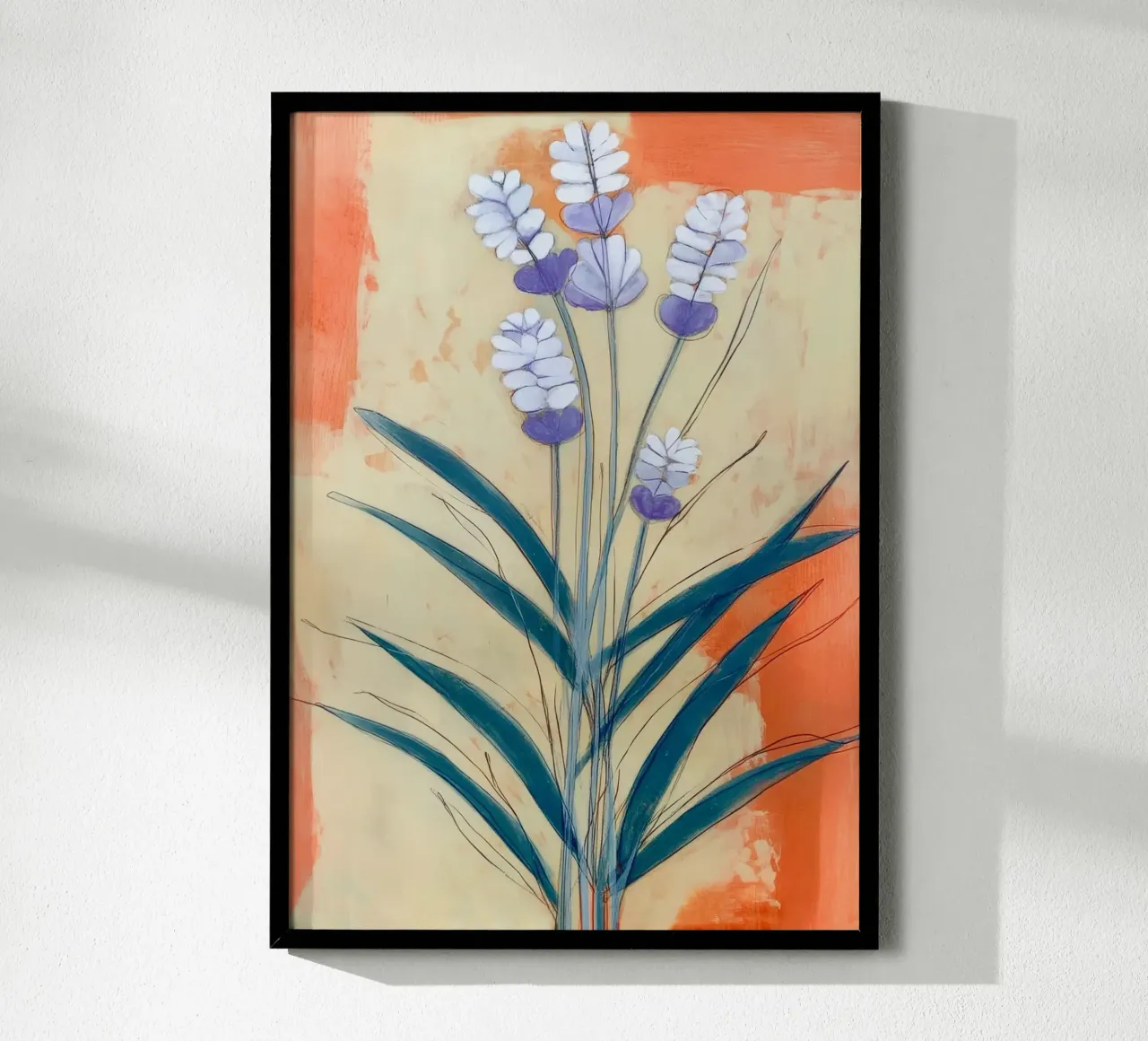 Minimal Lavender Floral Art poster da Flow Line