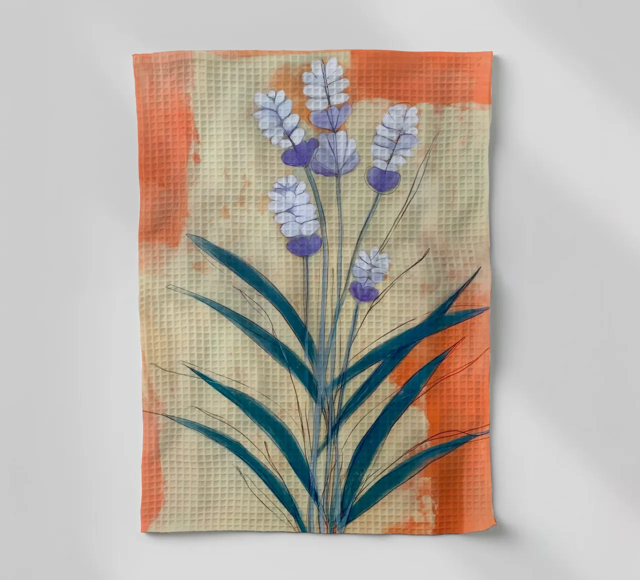 Minimal Lavender Floral Art canovaccio da cucina da Flow Line