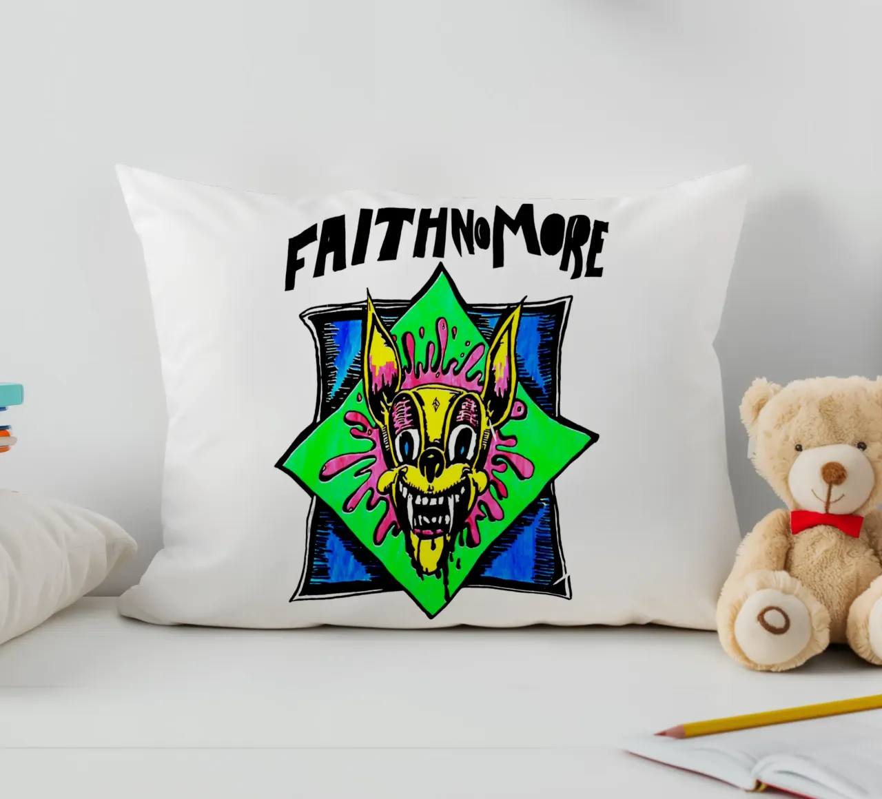 Faith No More - Typography cuscino da Tara Bergener