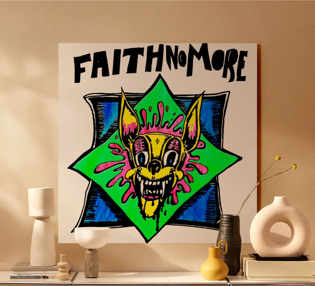 Faith No More - Typography alluminio dibond da Tara Bergener