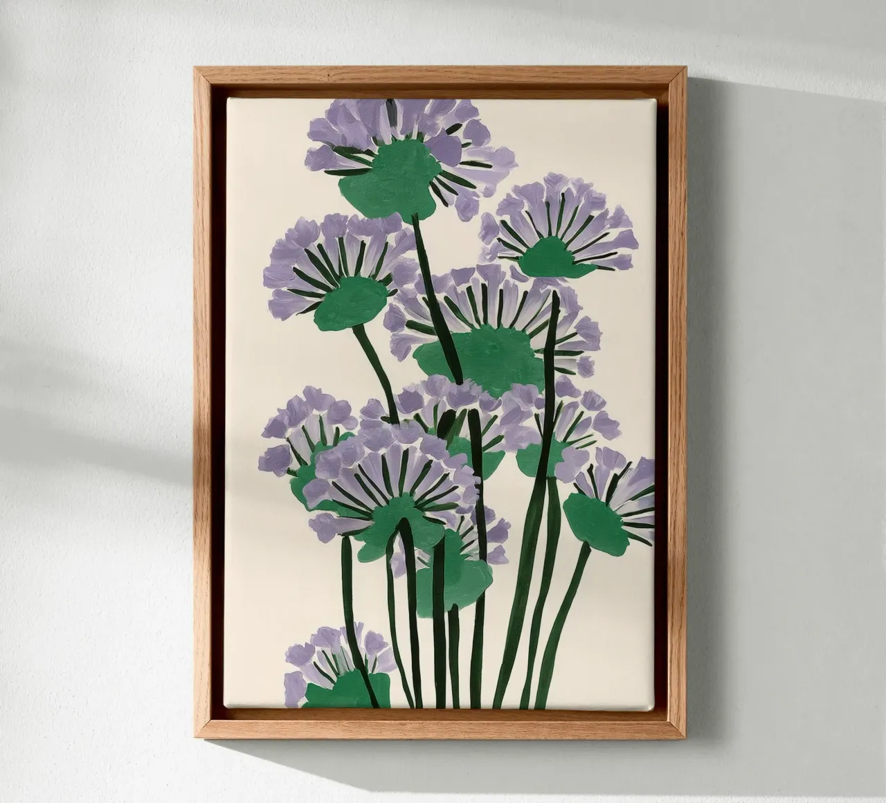 Modern Lavender Garden tela con Cornice a cassetta da Flow Line