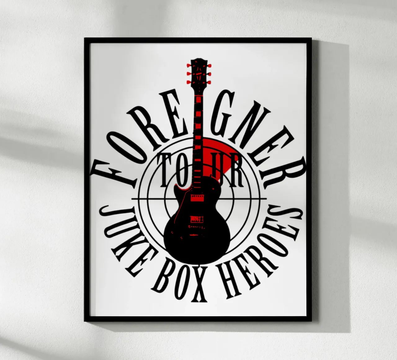 Foreigner - Band poster con telaio in legno da Tara Bergener