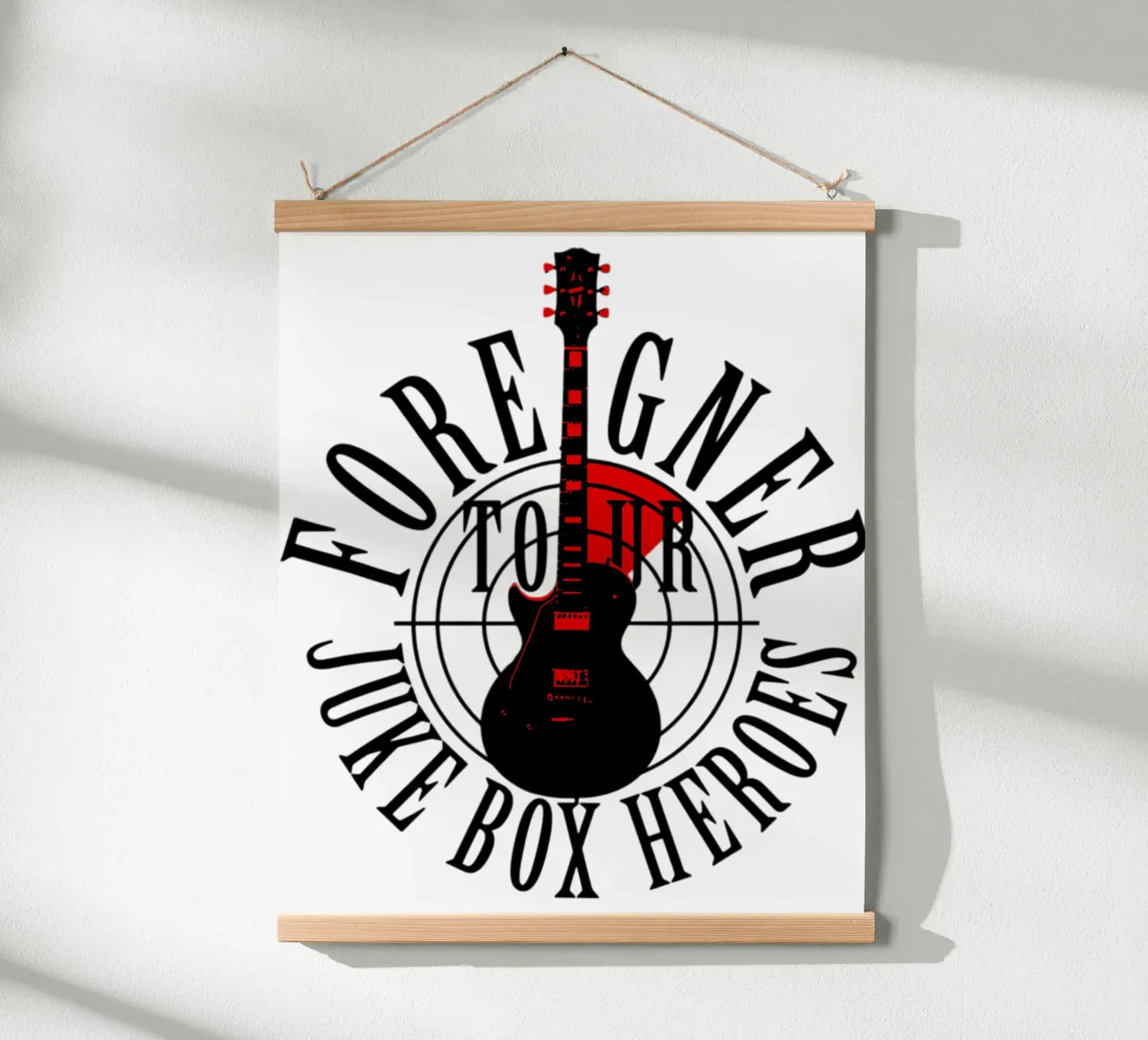 Foreigner - Band poster con telaio in legno da Tara Bergener