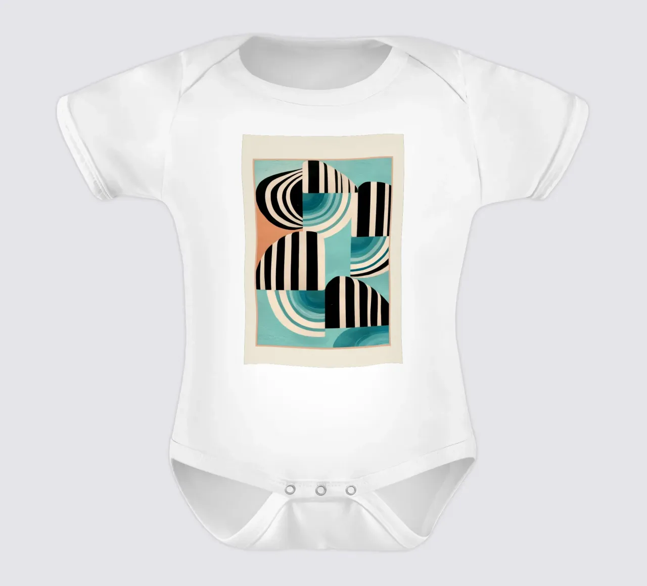 Retro Geometric Shapes 1 body neonato maniche corte da Nadjaa
