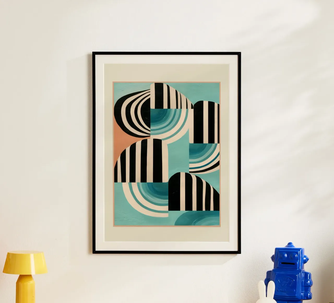 Retro Geometric Shapes 1 carta hahnemühle da Nadjaa