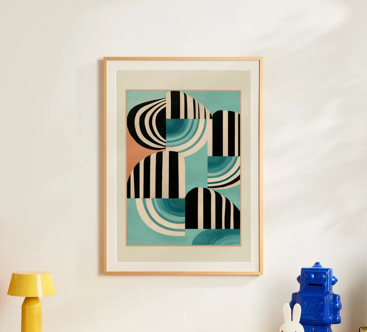 Retro Geometric Shapes 1 carta hahnemühle da Nadjaa