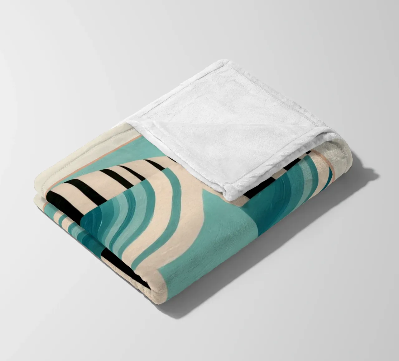 Retro Geometric Shapes 1 coperta in pile da Nadjaa