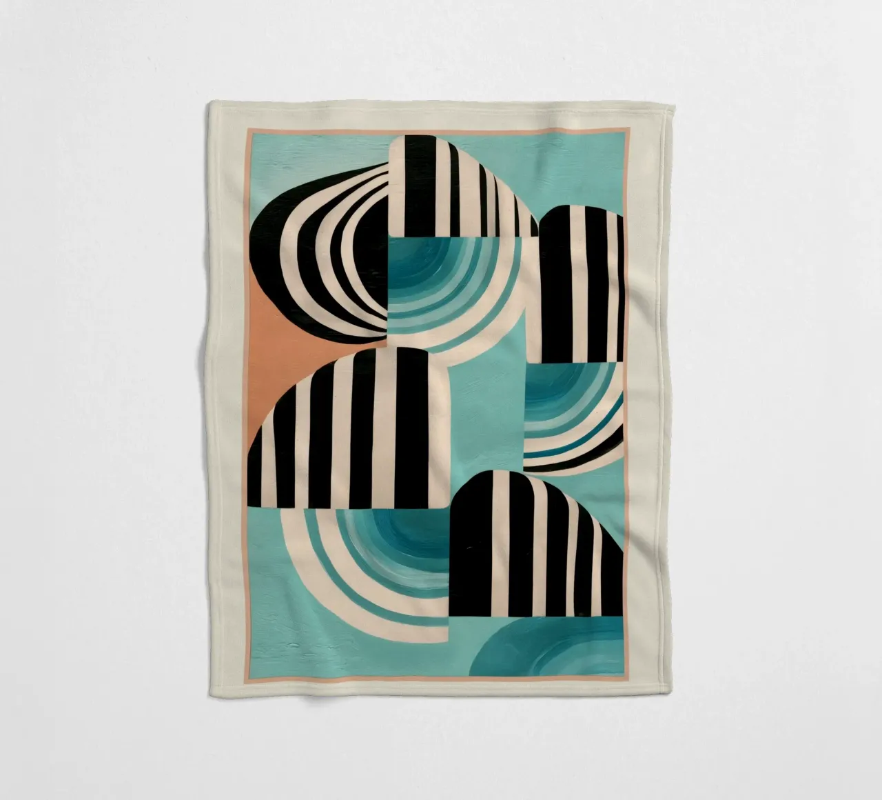 Retro Geometric Shapes 1 coperta in pile da Nadjaa