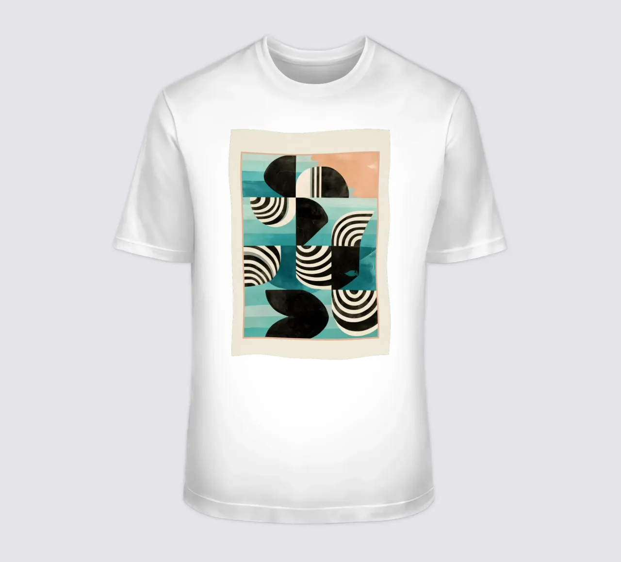Retro Geometric Shapes 2 t-shirt da Nadjaa