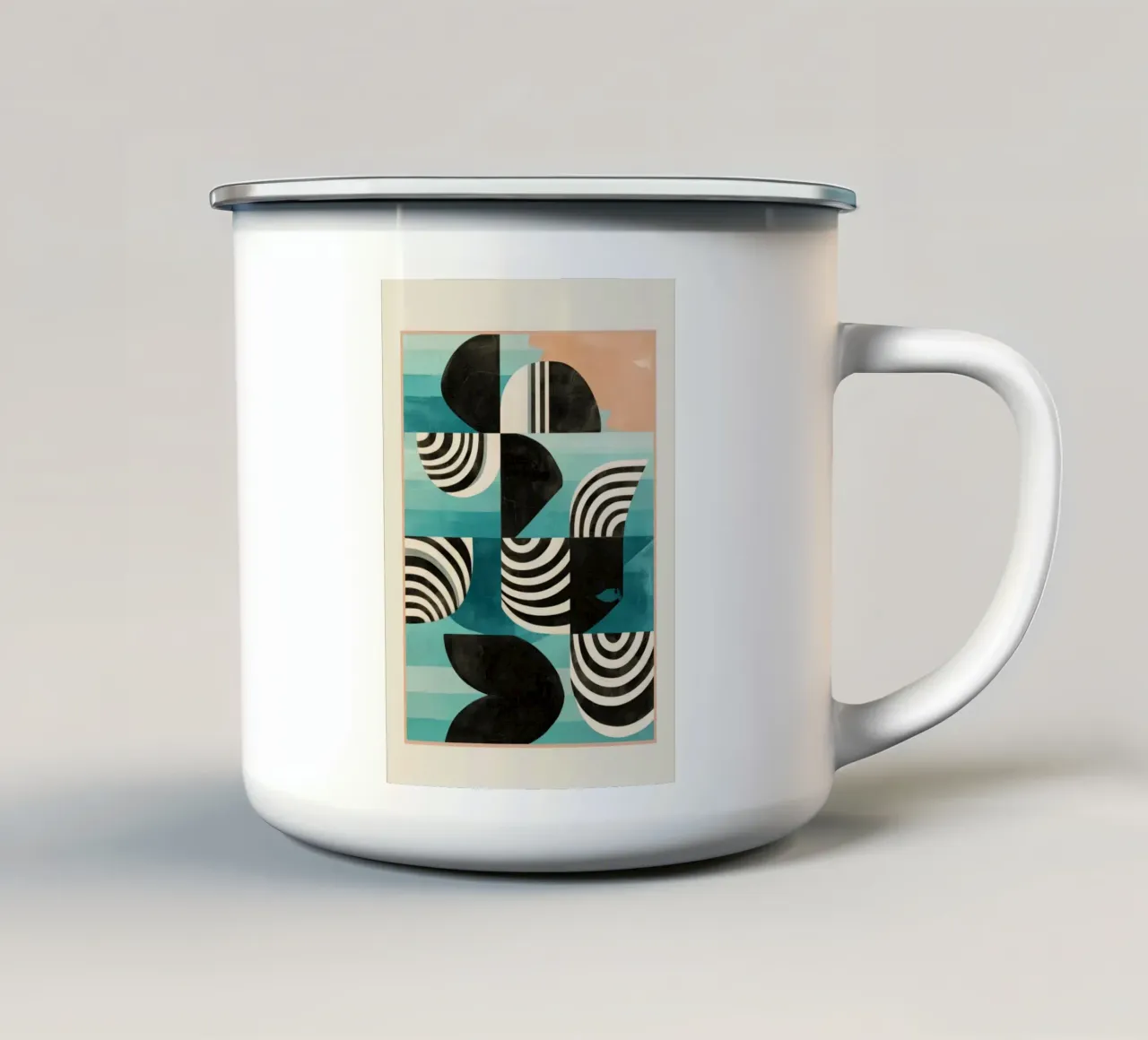 Retro Geometric Shapes 2 tazza in smalto da Nadjaa