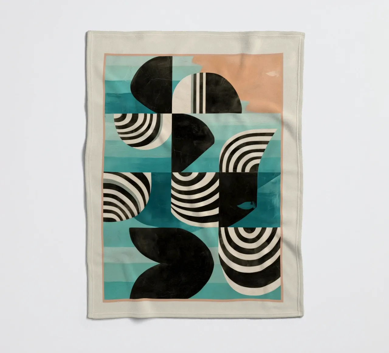 Retro Geometric Shapes 2 coperta in pile da Nadjaa