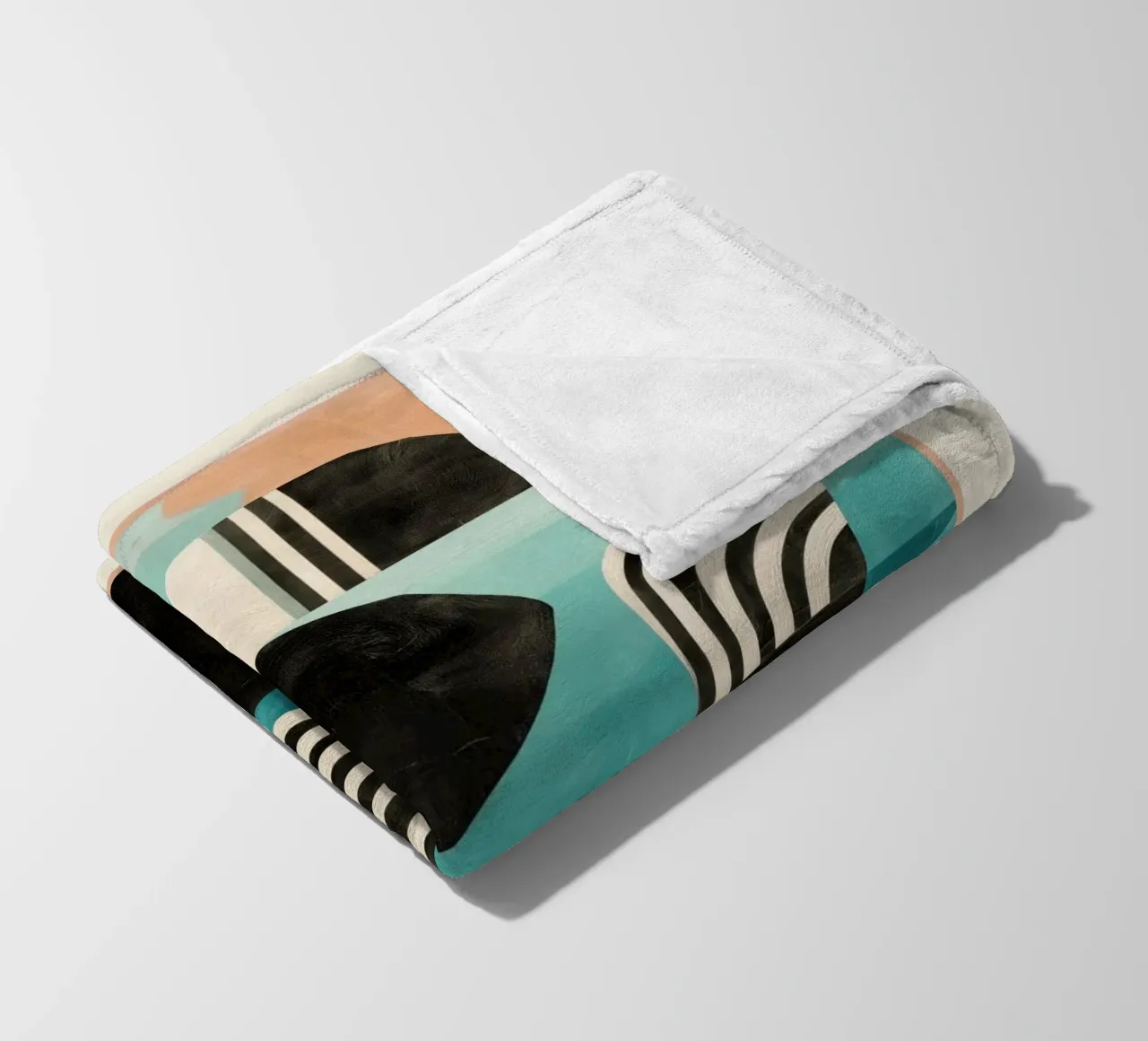 Retro Geometric Shapes 2 coperta in pile da Nadjaa