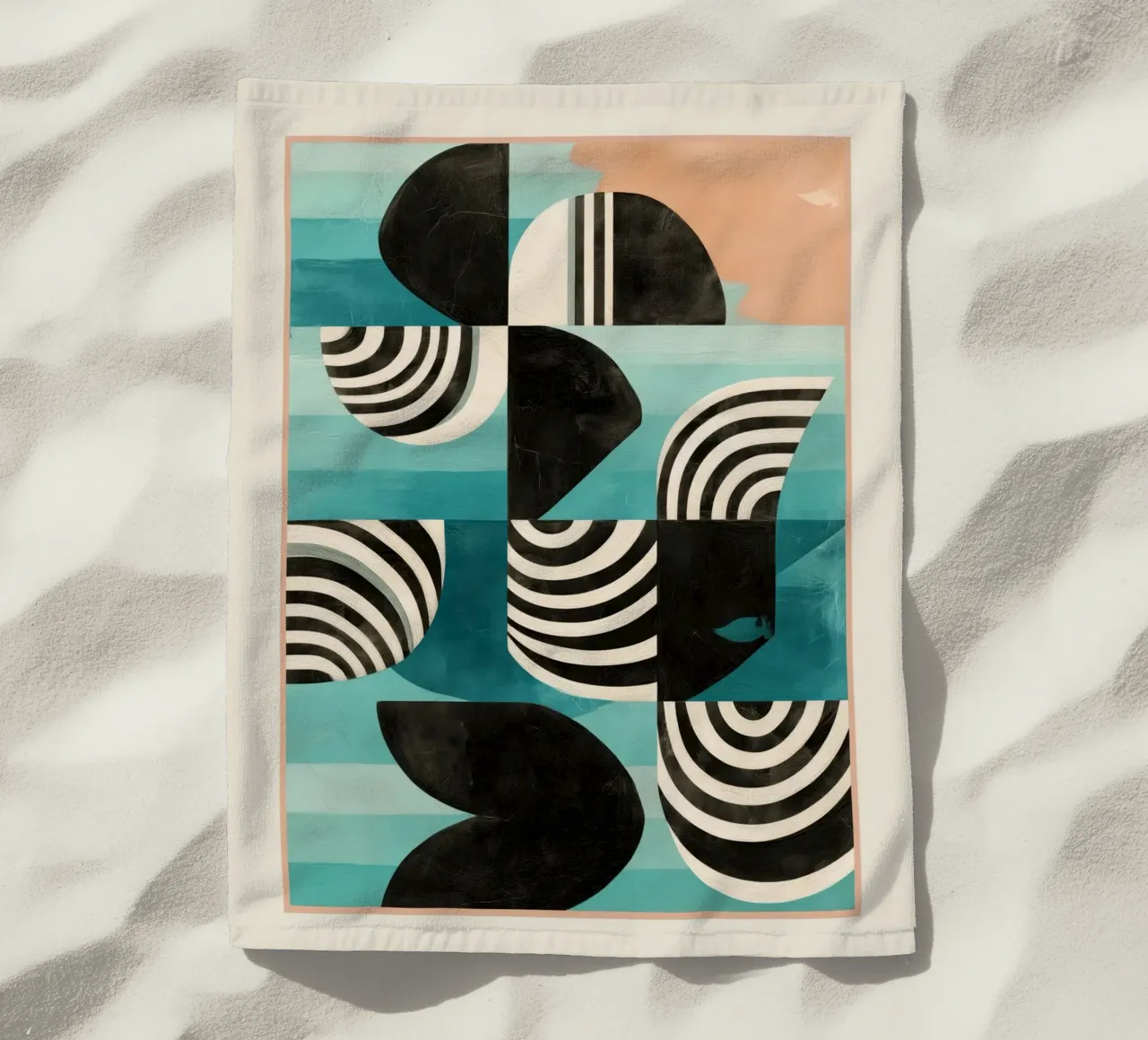 Retro Geometric Shapes 2 telo mare da Nadjaa