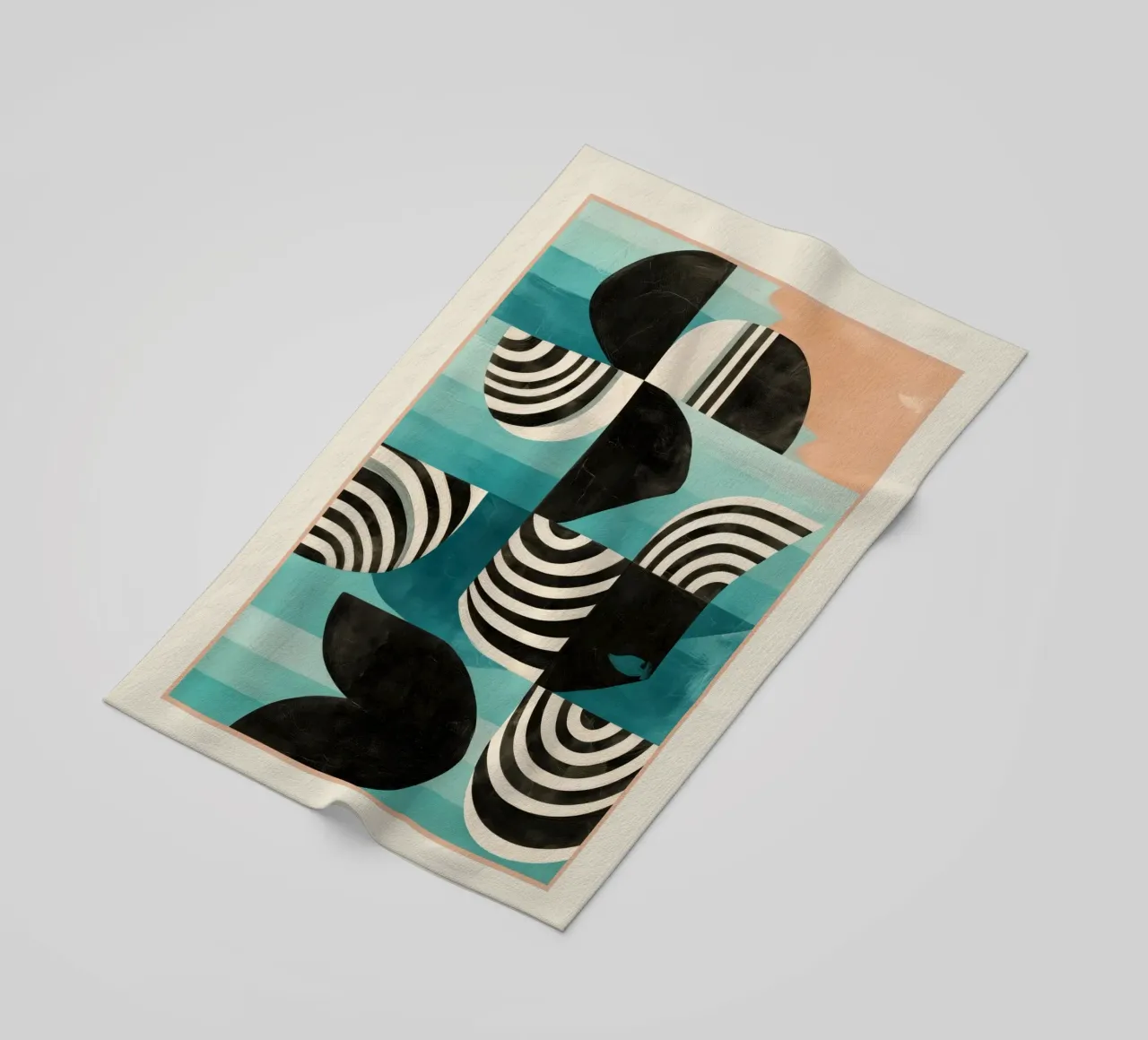 Retro Geometric Shapes 2 telo mare da Nadjaa