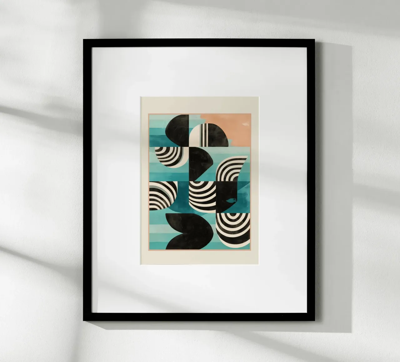 Retro Geometric Shapes 2 carta hahnemühle da Nadjaa