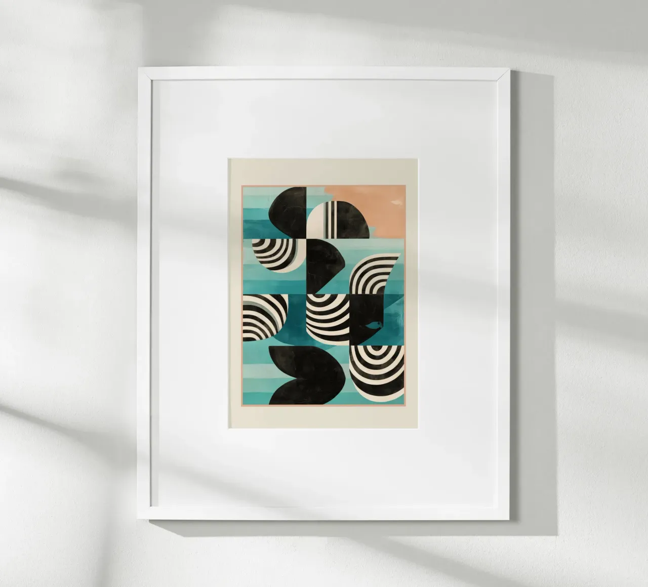 Retro Geometric Shapes 2 carta hahnemühle da Nadjaa