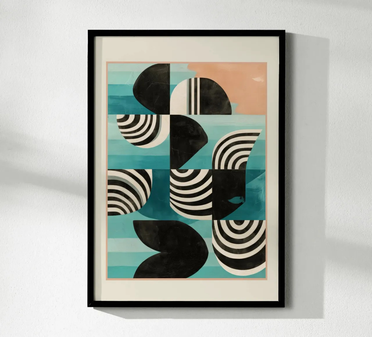 Retro Geometric Shapes 2 carta hahnemühle da Nadjaa