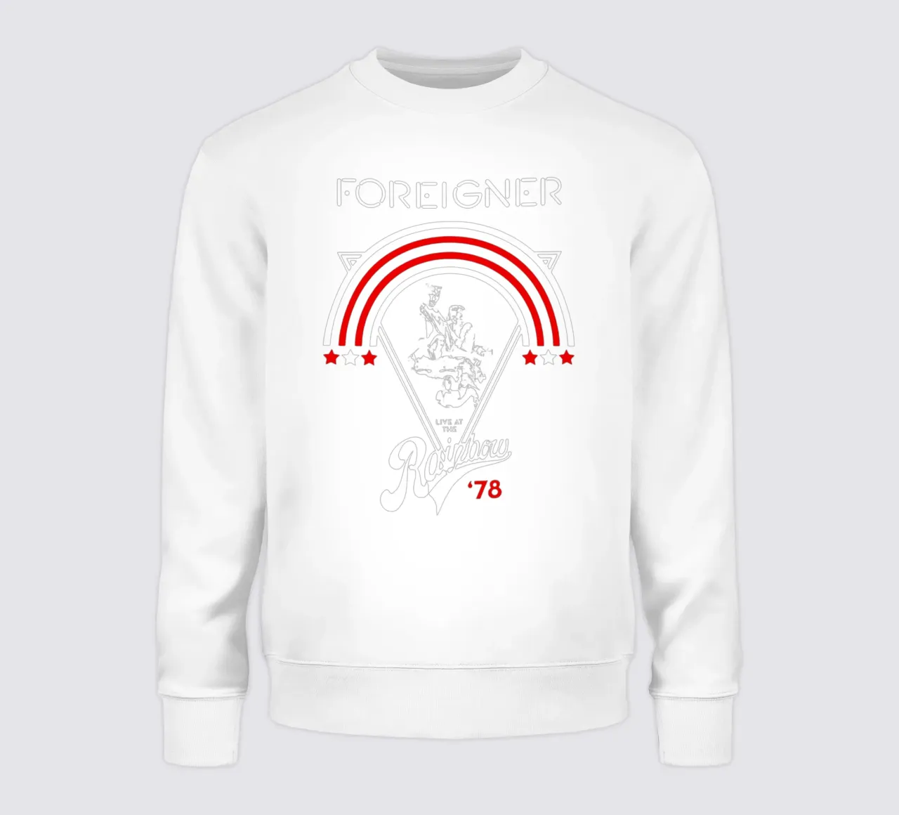 Foreigner - Rainbow Red And White felpa da Tara Bergener