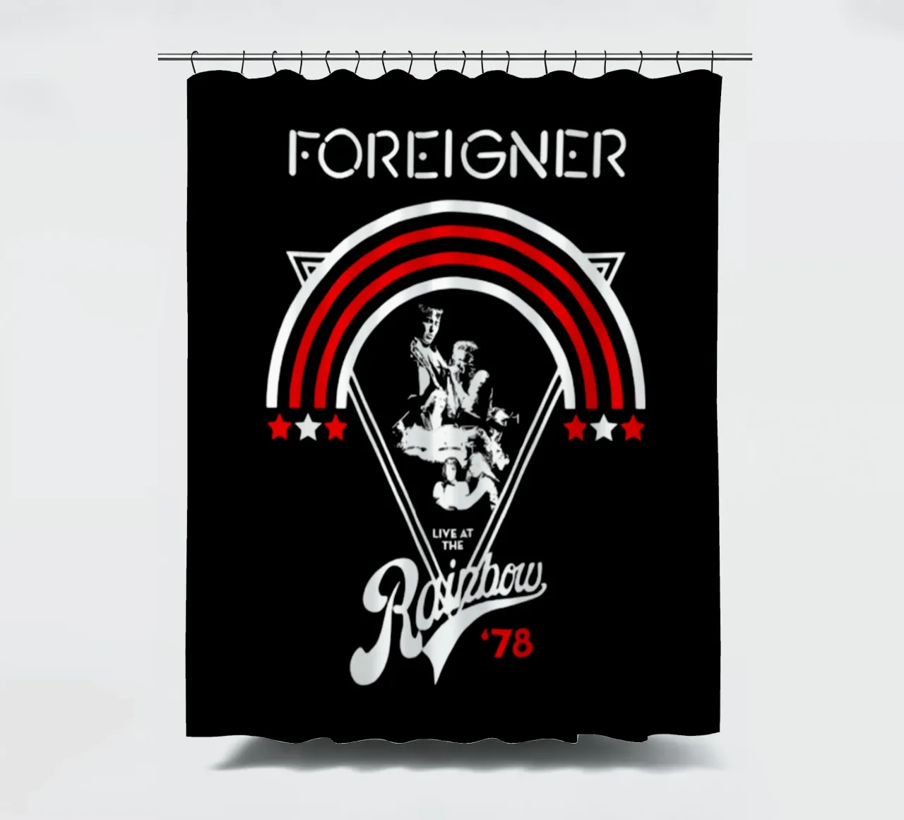 Foreigner - Rainbow Red And White tenda da doccia da Tara Bergener