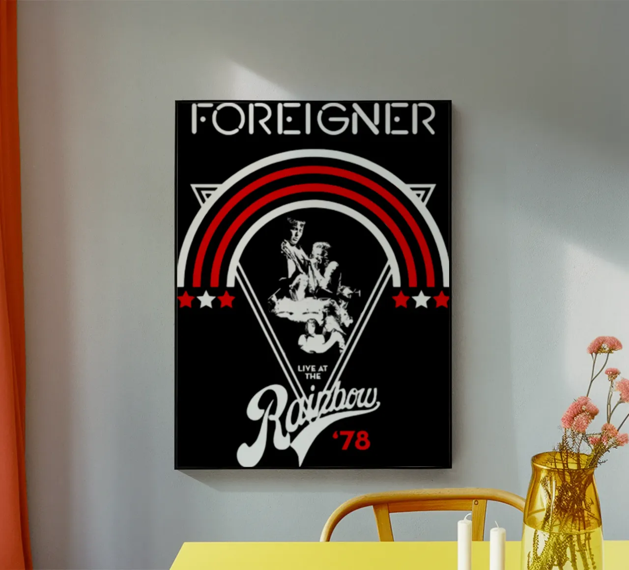 Foreigner - Rainbow Red And White plexiglass da Tara Bergener