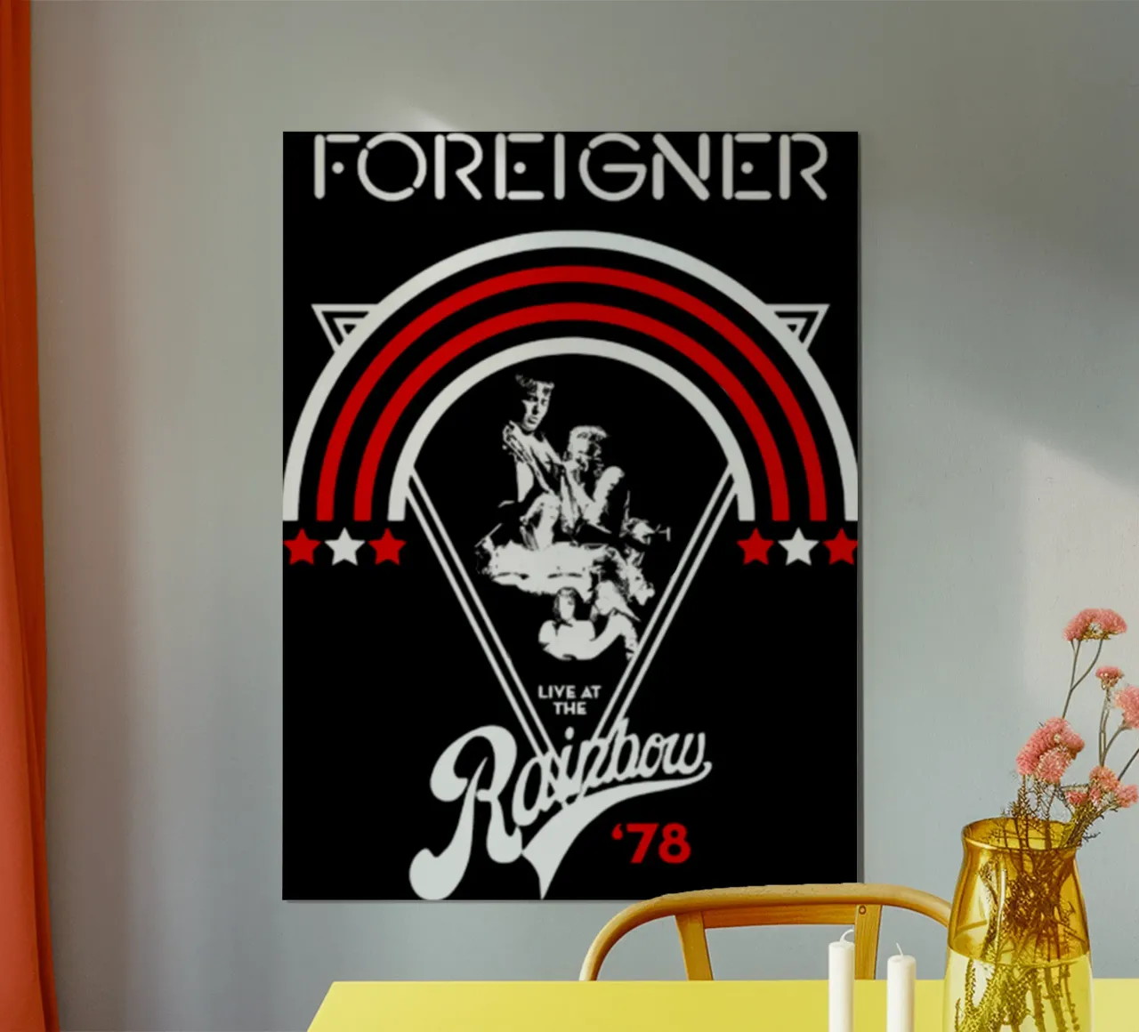 Foreigner - Rainbow Red And White carta hahnemühle da Tara Bergener