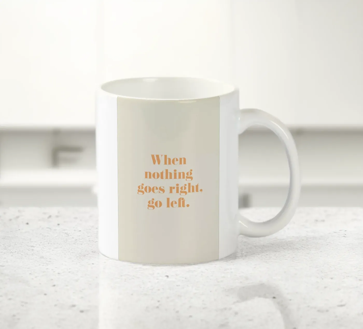 Go Left ceramic mug by Ayleen