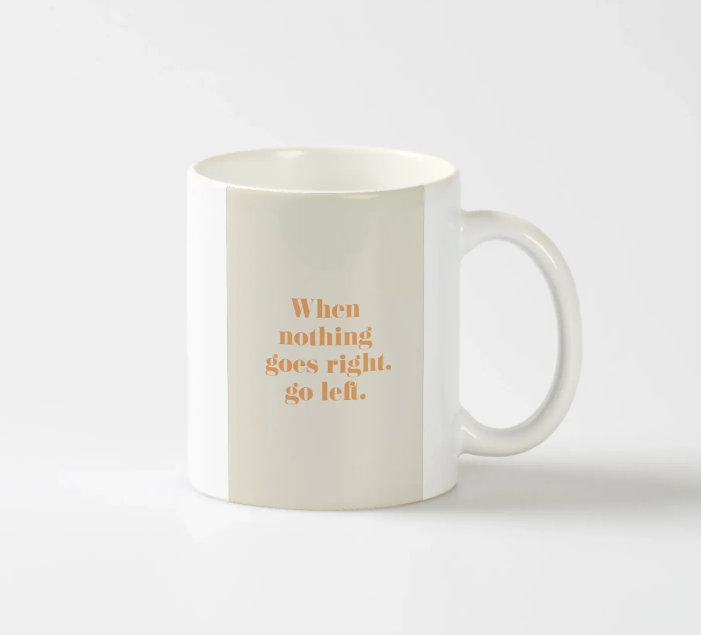 Go Left ceramic mug by Ayleen