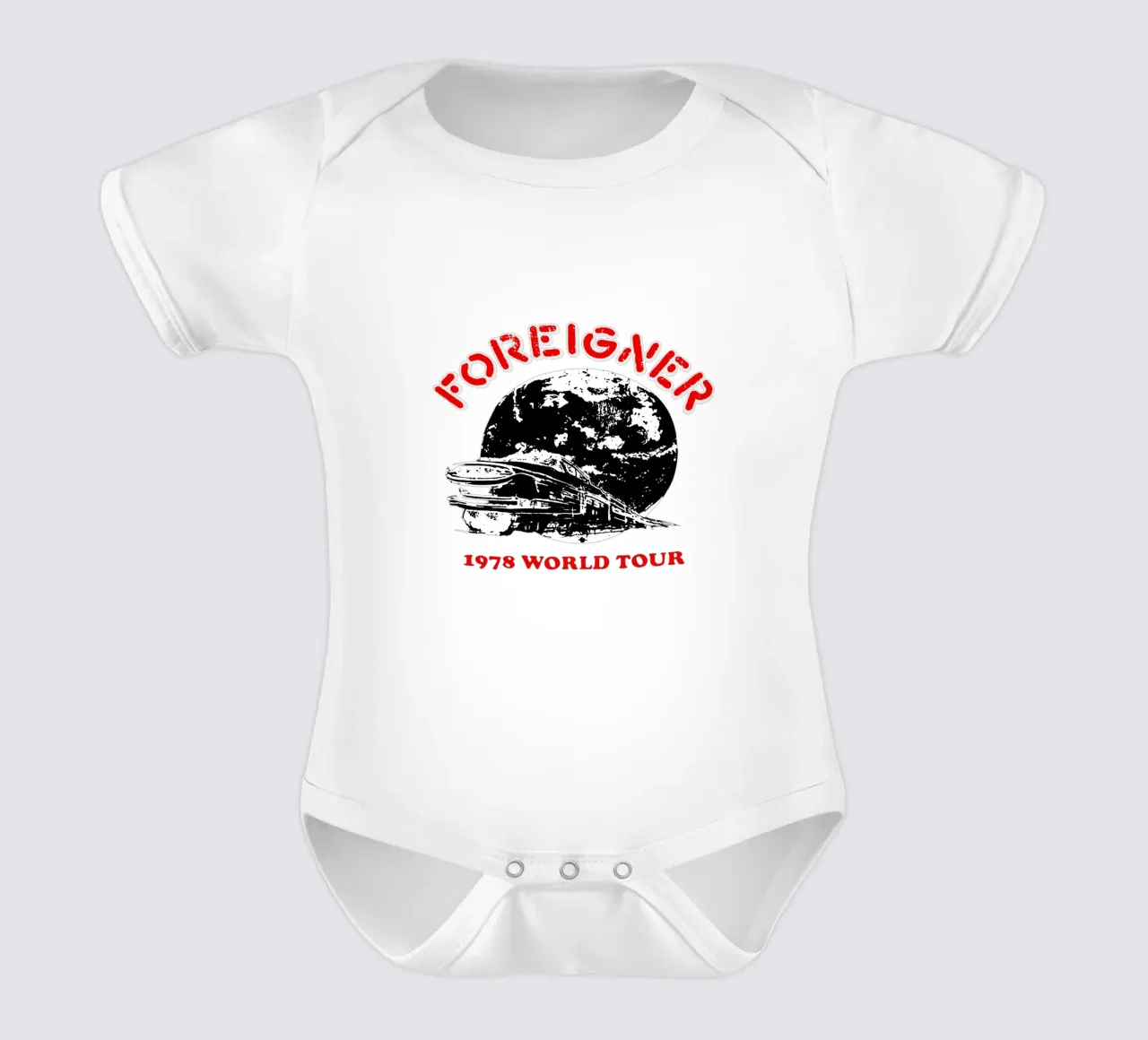 Foreigner - Train Kurzarm Babybody von Tara Bergener