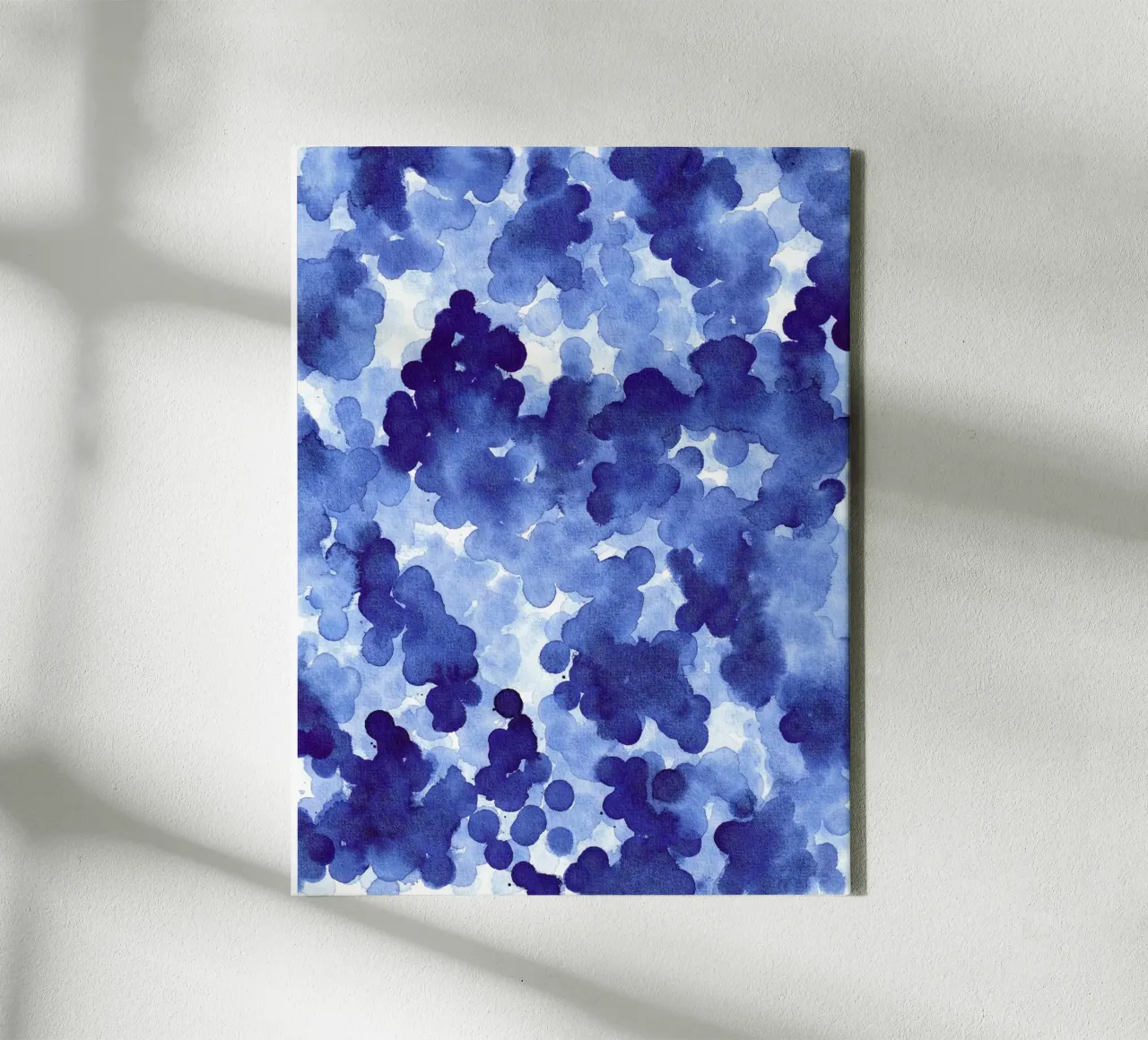 Abstract BLUE Pattern 2 tela con Cornice a cassetta da manu schimmelmann