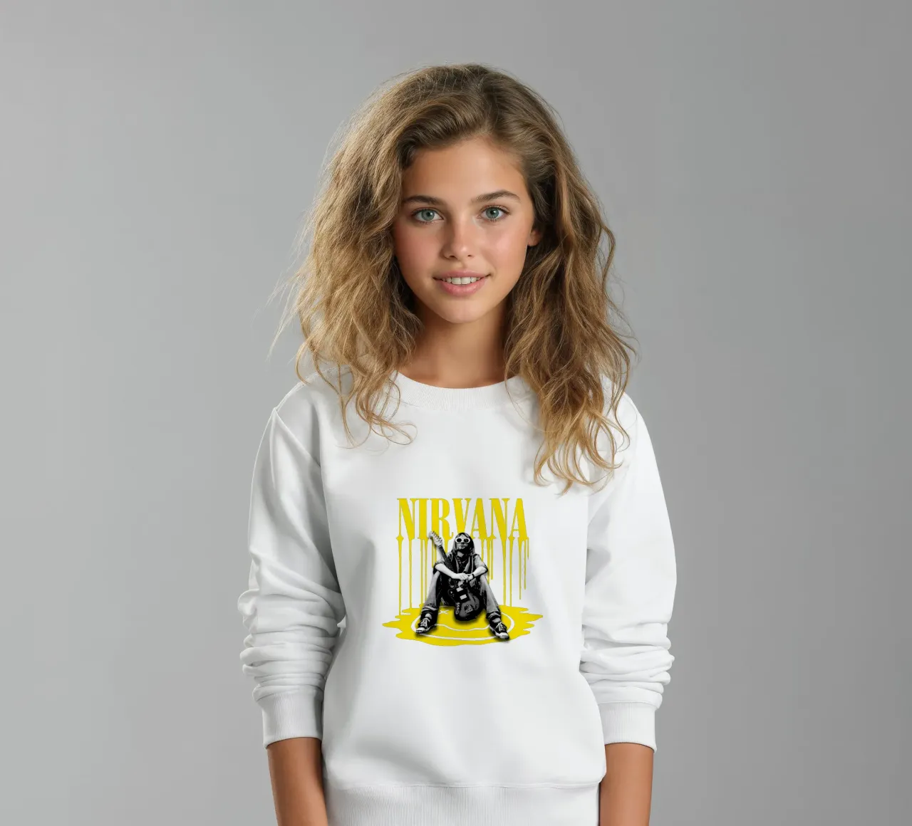 Dlewer stijl - Kurt Cobain kinder sweatshirt van https://www.juniqe.com/uk/shop/Henndraws
