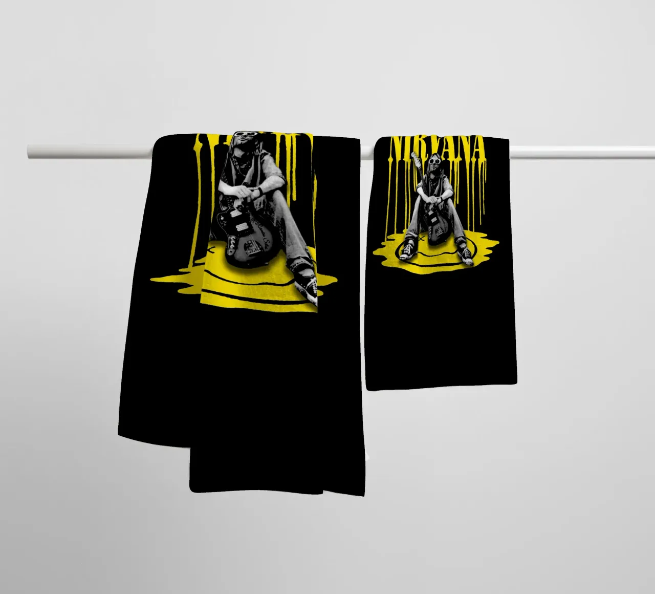 Dlewer Style - Kurt Cobain towel by https://www.juniqe.com/uk/shop/Henndraws