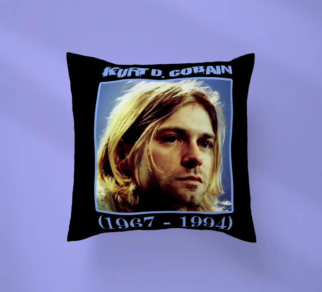 Riposa in pace Kurt Cobain cuscino da https://www.juniqe.com/uk/shop/Henndraws