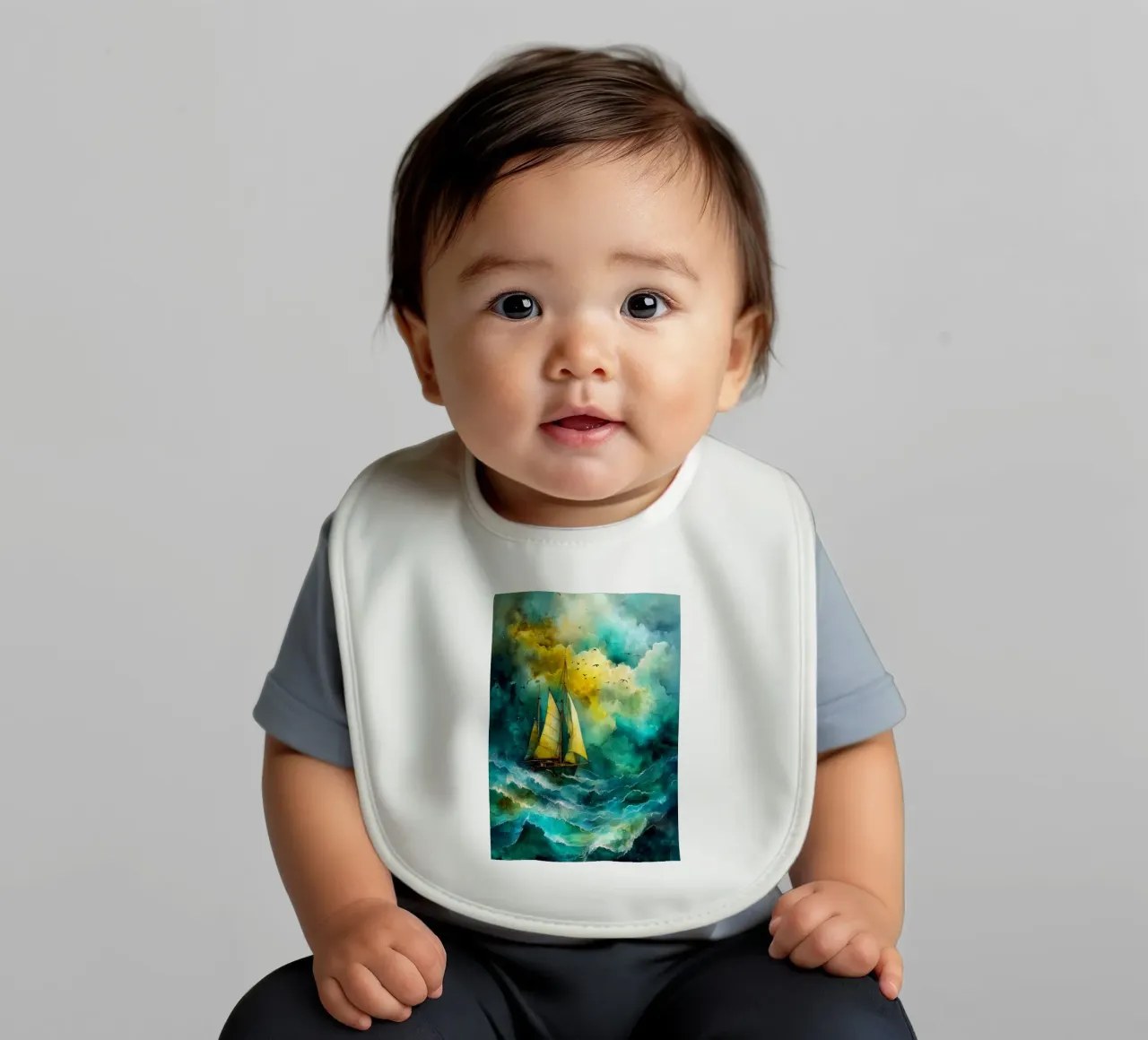 Segelboot Babylätzchen von Justyna Jaszke JBJart