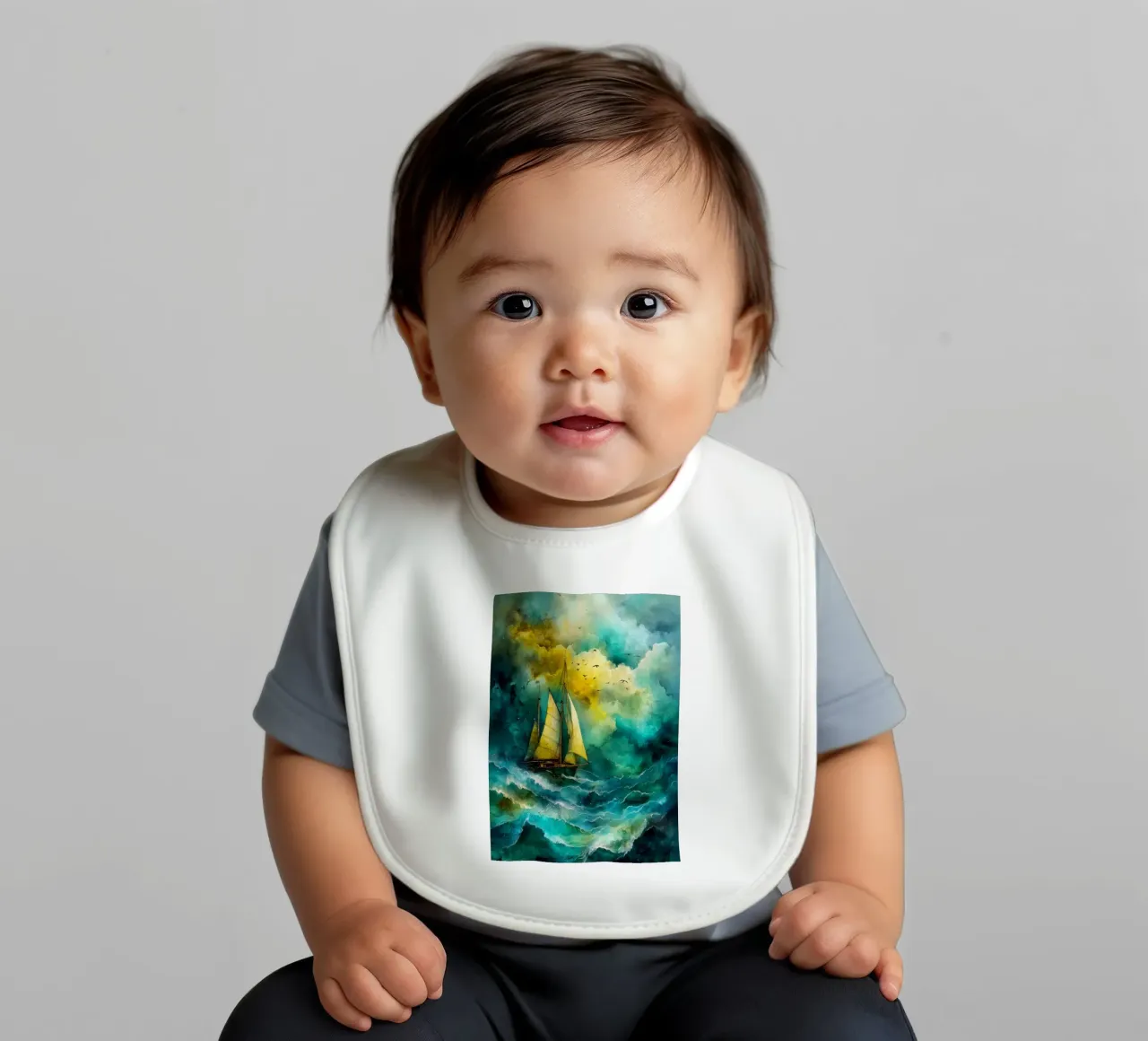 Segelboot Babylätzchen von Justyna Jaszke JBJart