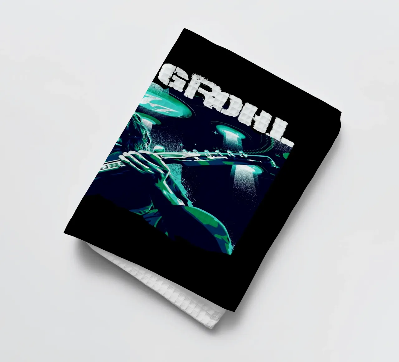 Esecuzione vintage Dave Grohl canovaccio da cucina da https://www.juniqe.com/uk/shop/Henndraws