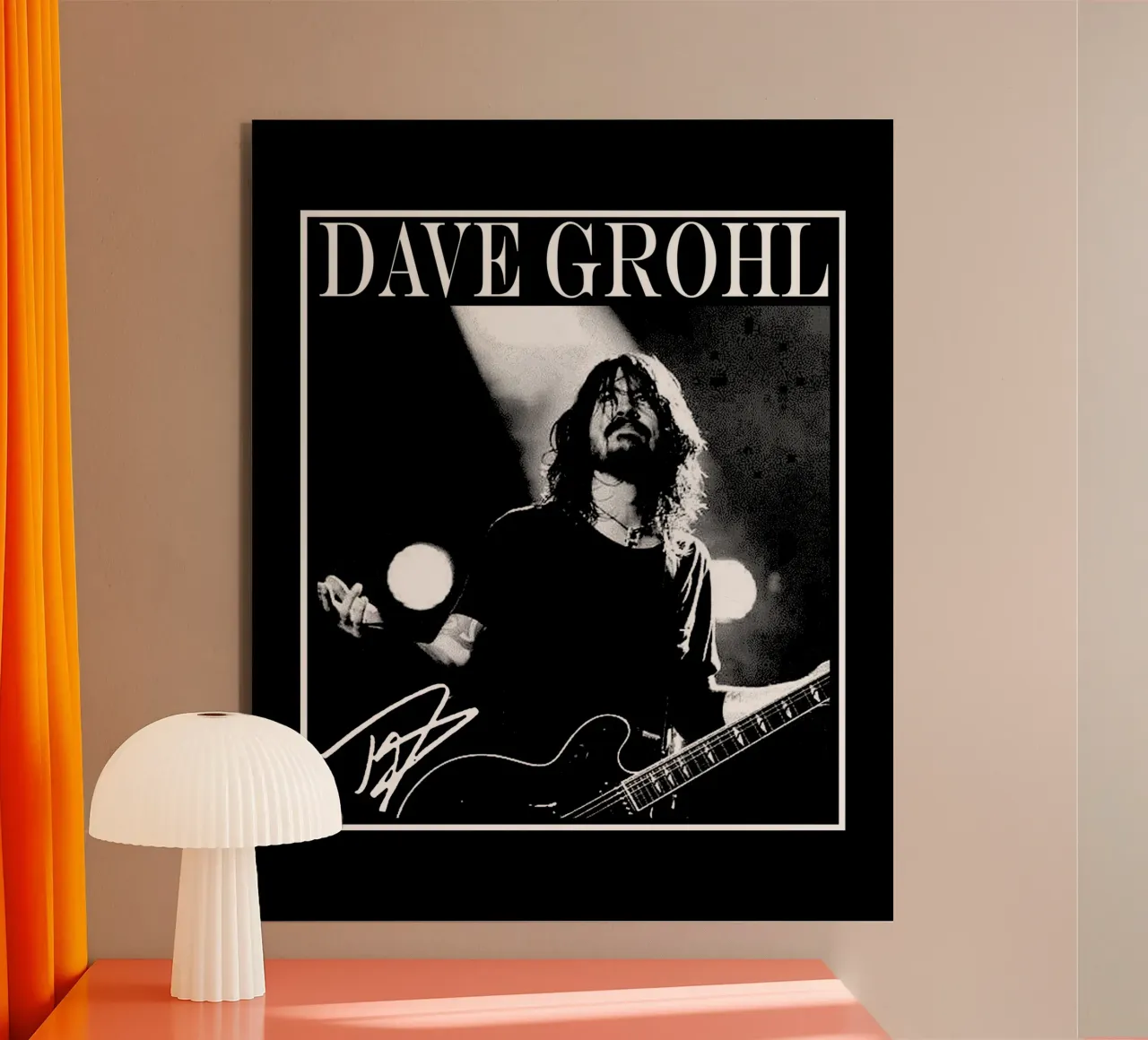 Pop Art Dave Grohl alluminio dibond da https://www.juniqe.com/uk/shop/Henndraws