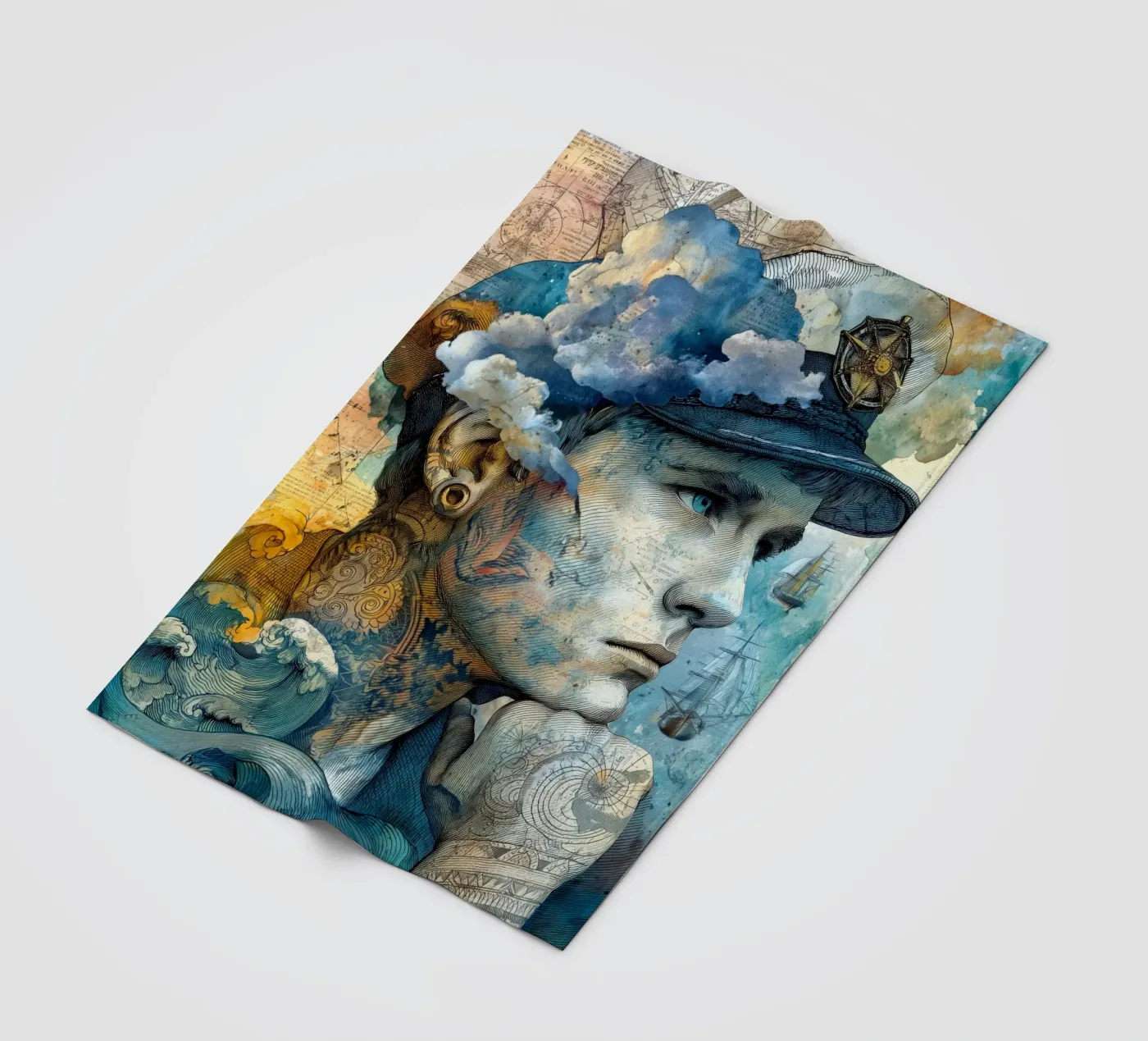 Kapitän Fleecedecke von Justyna Jaszke JBJart