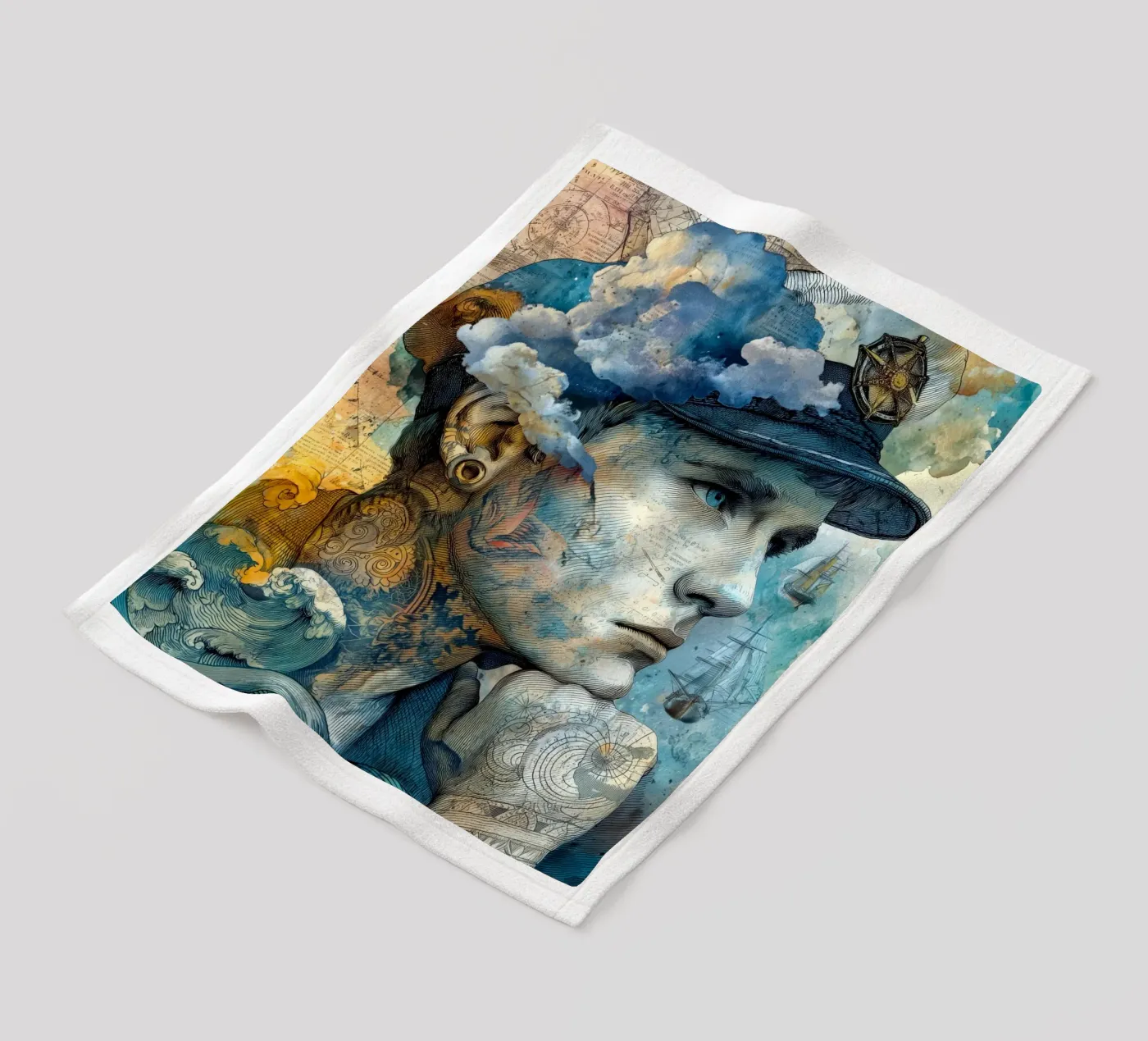 Kapitän Fleecedecke von Justyna Jaszke JBJart