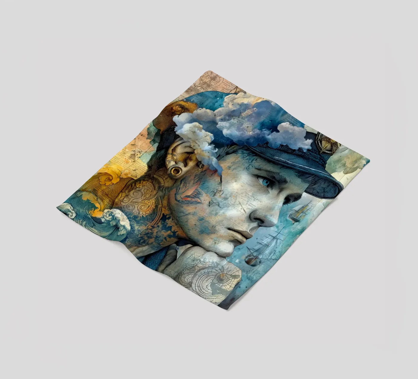 Kapitän Fleecedecke von Justyna Jaszke JBJart