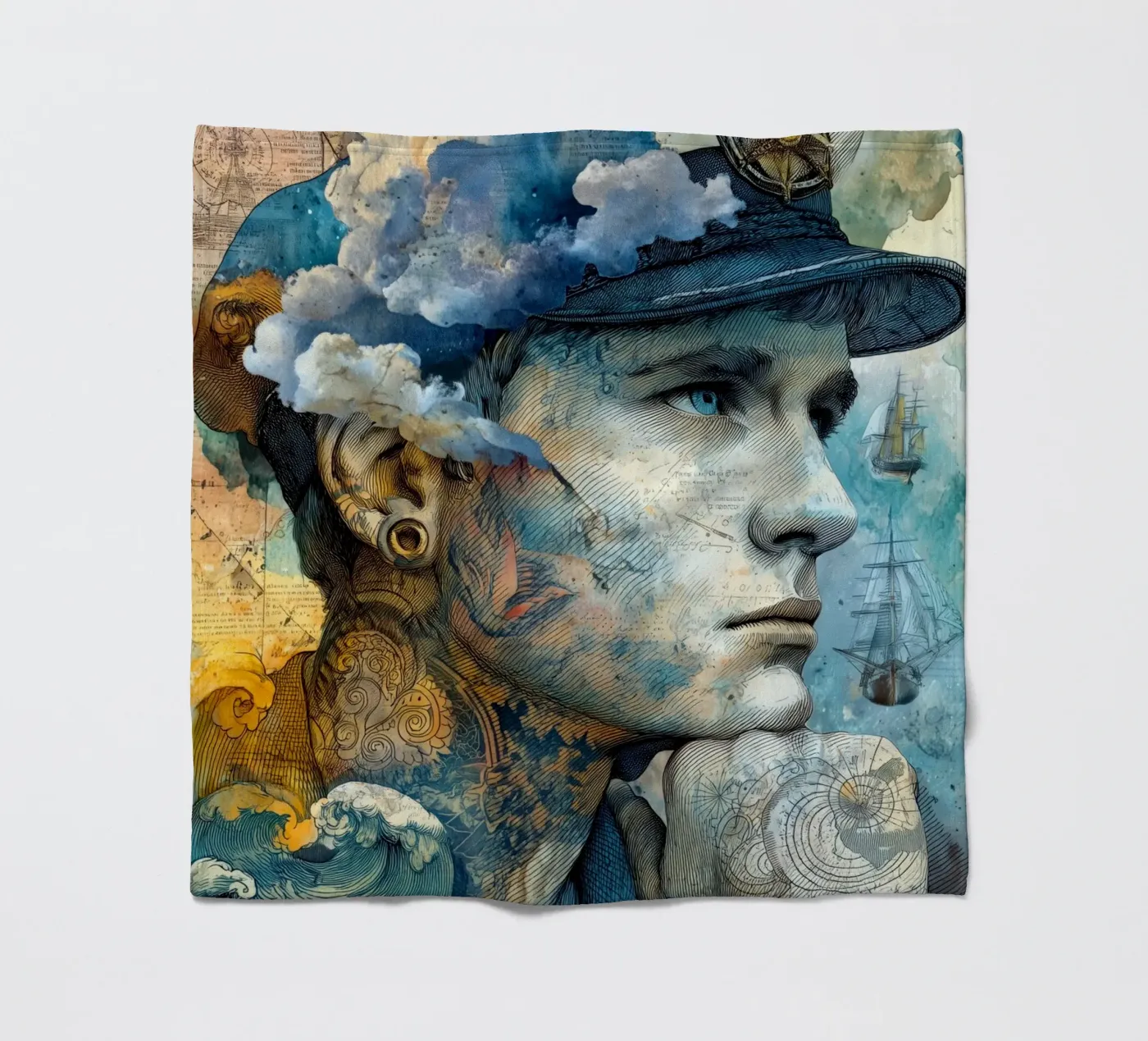 Kapitän Fleecedecke von Justyna Jaszke JBJart