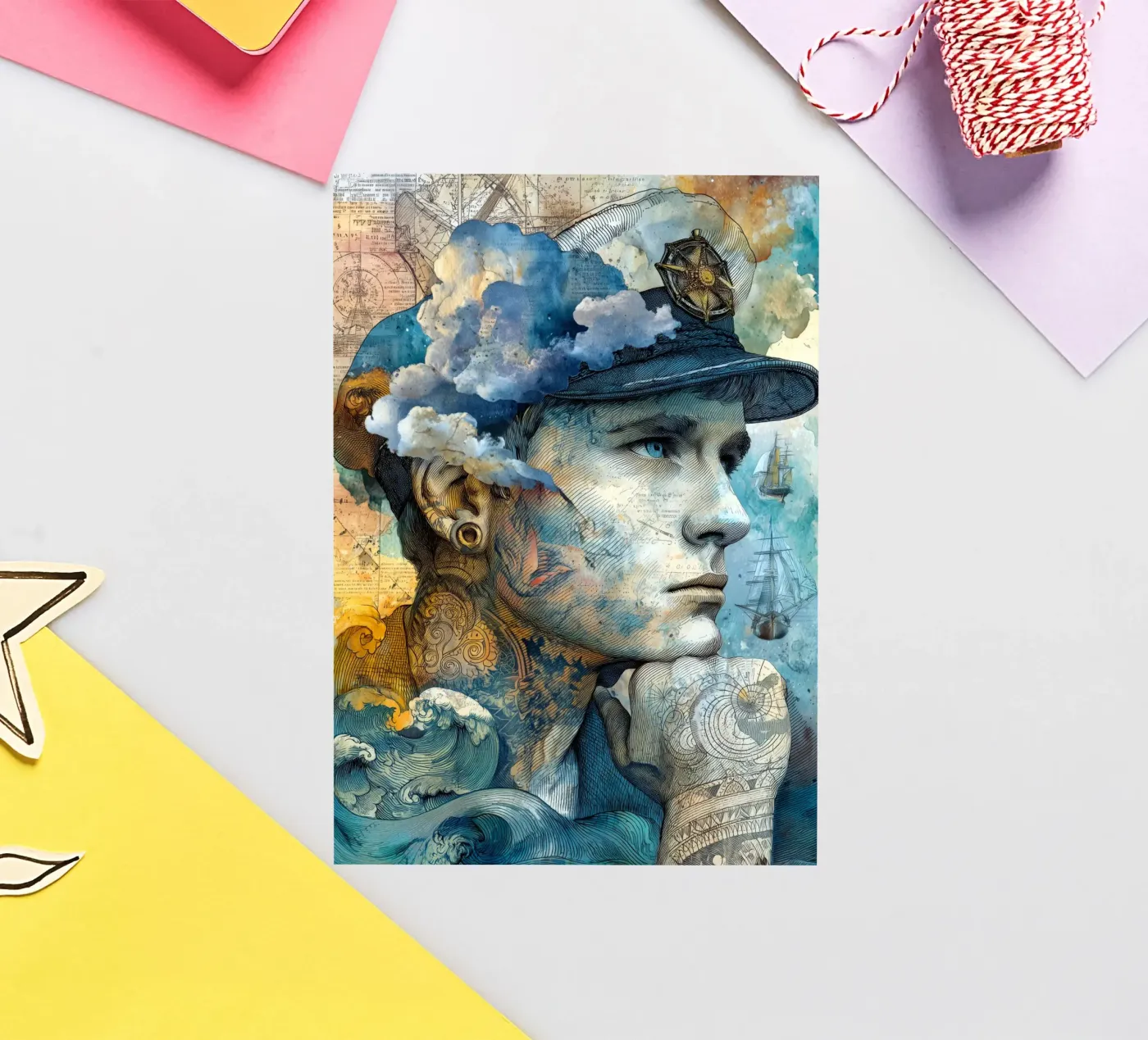 Captain sticker by Justyna Jaszke JBJart