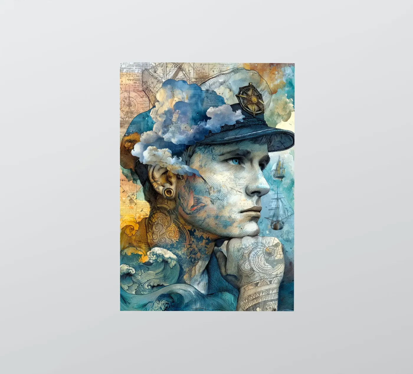 Captain sticker by Justyna Jaszke JBJart