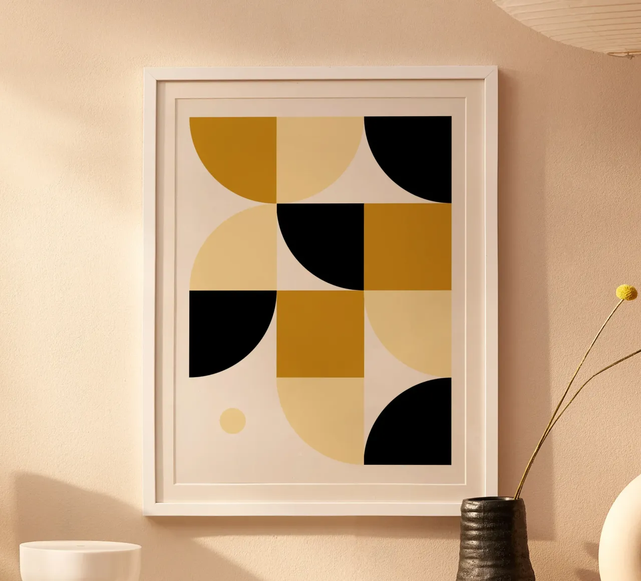 Bauhaus Shapes - Geometric Design Poster hahnemühle by Casa Calm
