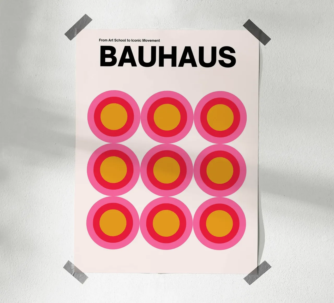 Bauhaus Pop Circles - Affiche d'art graphique poster de Casa Calm