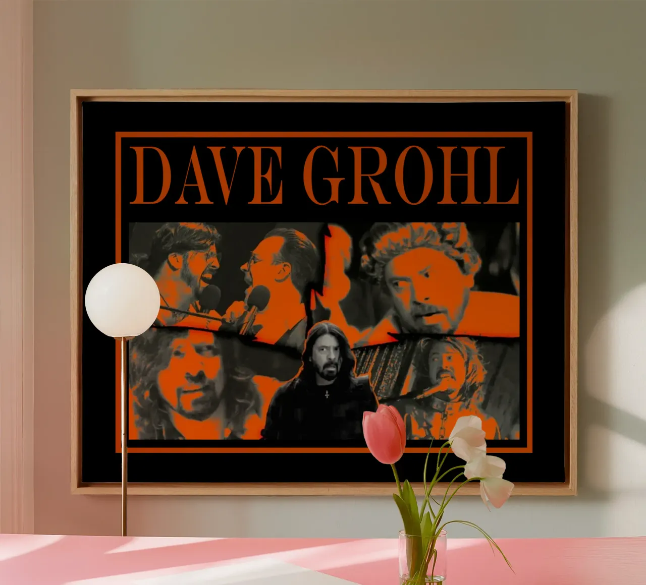Stile Grunge Dave Grohl tela con Cornice a cassetta da https://www.juniqe.com/uk/shop/Henndraws