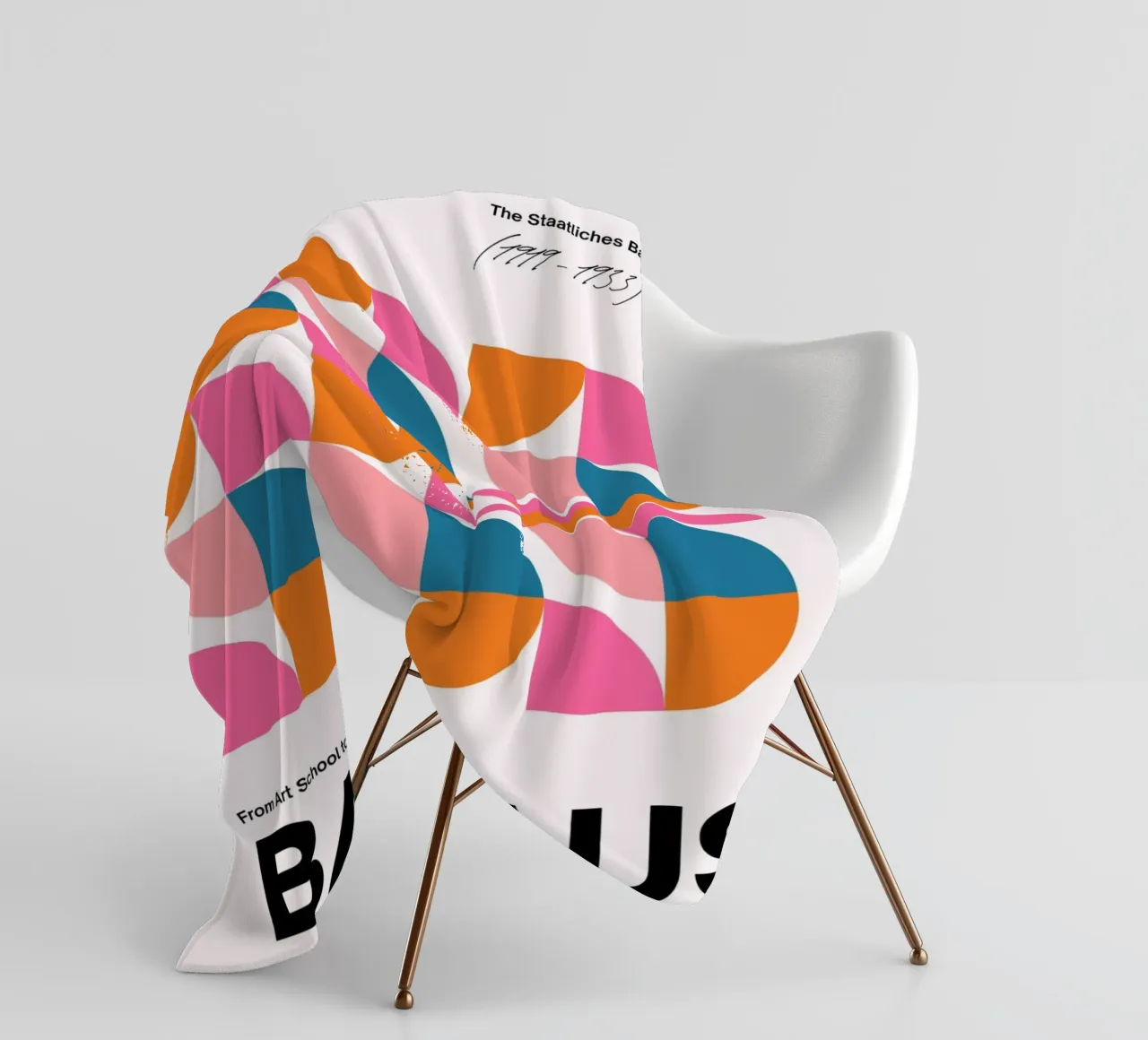 Poster Bauhaus - geometria e colori in stile retrò coperta in pile da Casa Calm
