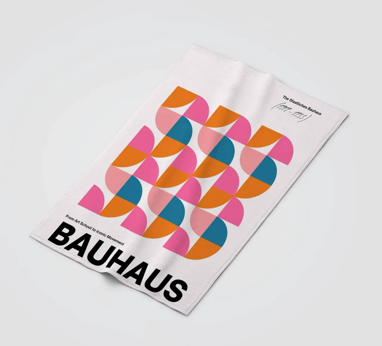 Poster Bauhaus - geometria e colori in stile retrò coperta in pile da Casa Calm