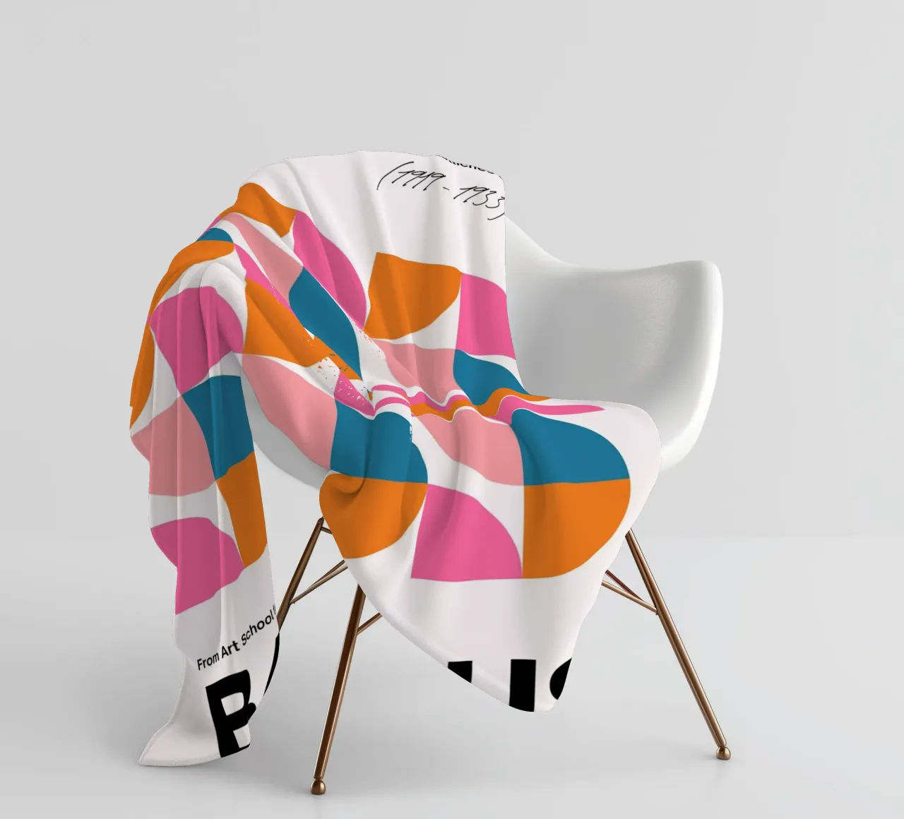 Poster Bauhaus - geometria e colori in stile retrò coperta in pile da Casa Calm