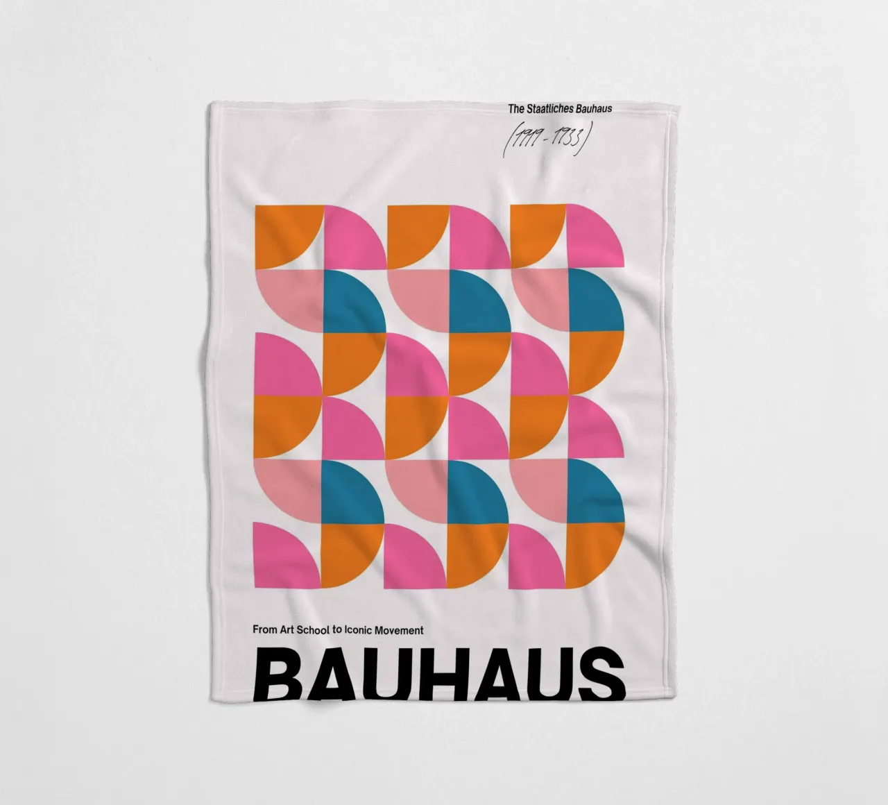 Poster Bauhaus - geometria e colori in stile retrò coperta in pile da Casa Calm