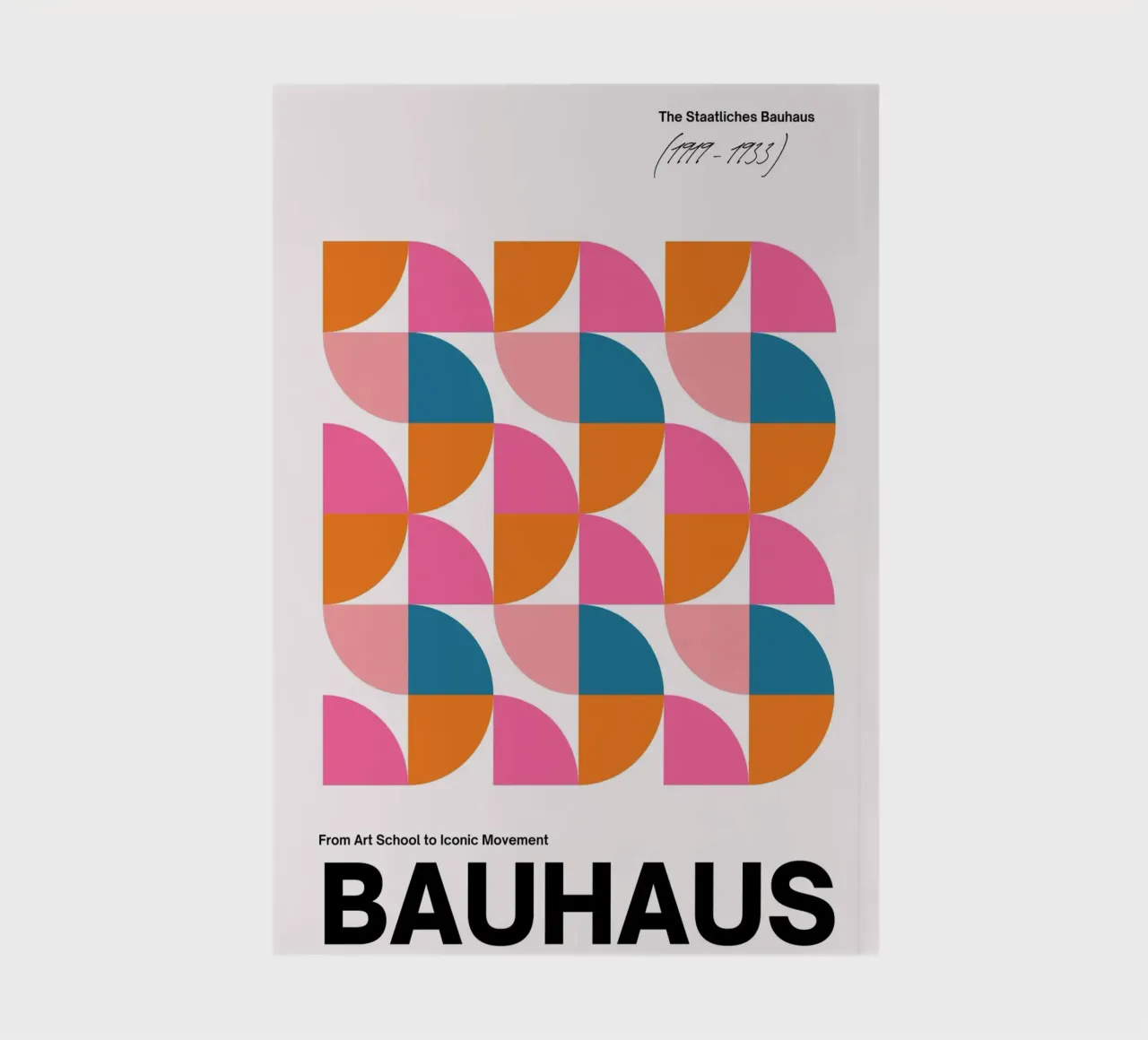 Bauhaus poster - geometry & colours in a retro look notebook by Casa Calm